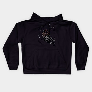 Hands with powerful crystals Kids Hoodie